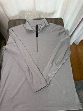 lululemon athletica Light Gray Quarter-Zip Pullover